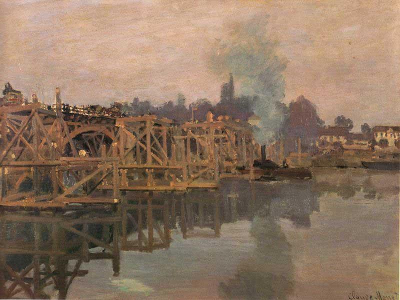 Claude Monet Argenteuil, the Bridge under Repair oil painting picture